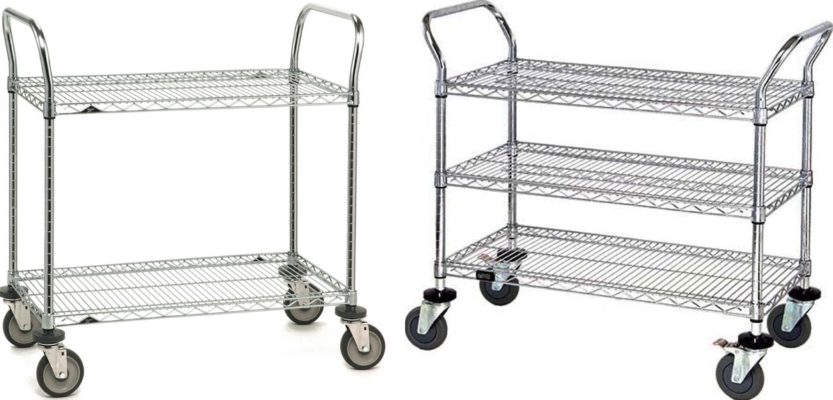 Healthcare Wire Cart Finish Types Canada - Chrome